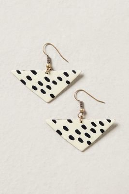 Anthropologie Ambrym Spotted Triangle Earrings