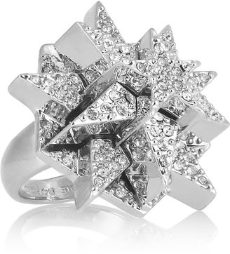 Eddie Borgo Pentagram silver-plated crystal ring