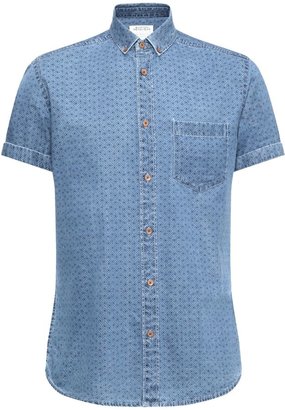 Burton Men's Denim diamond print short sleeve Shirt