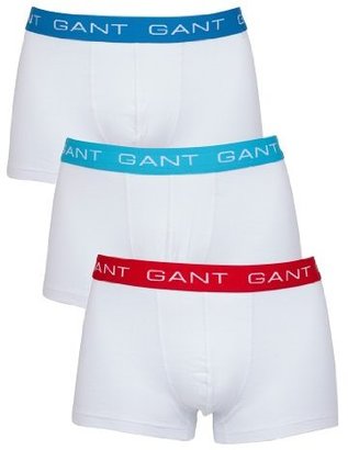 Gant White/Indigo Blue/Red 3 Pack Trunks - Mens
