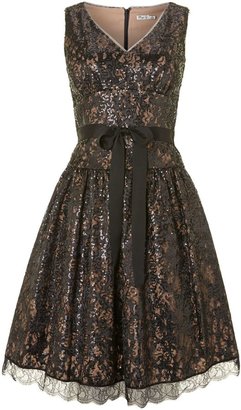 Eliza J Sequin lace dress