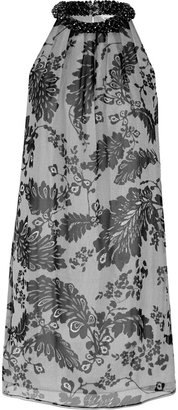 Diane von Furstenberg Lainey embellished printed silk mini dress