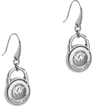 Michael Kors Logo Lock Drop Earrings