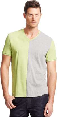 Kenneth Cole New York Colorblocked V-Neck T-Shirt