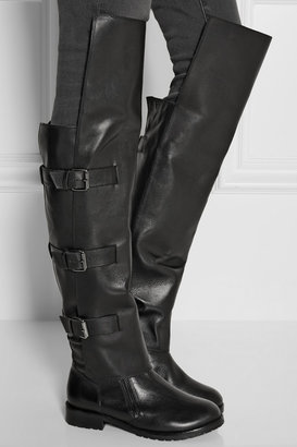 Tibi Gia leather over-the-knee boots