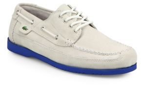 Lacoste Suede Lace-Up Boat Shoes