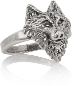 Tom Binns Animal Collective silver-tone wolf ring