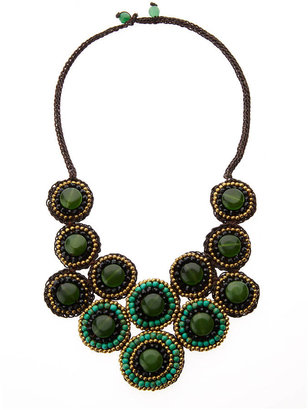 Nakamol Green & Brown Embellished Necklace