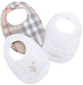 Burberry Newborn Bib Gift Set, White