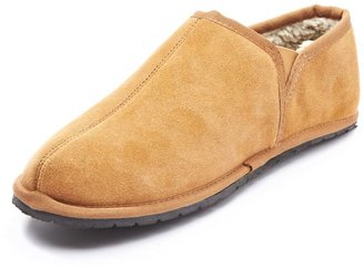 Arnold Palmer™ Men's Moccasin-Style Suede Slipper With Faux Fur Lining