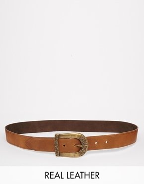 Black & Brown Leather Belt - Brown