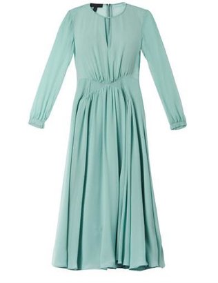 Burberry Pleated silk-georgette dress