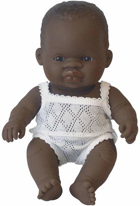 Miniland Baby Doll African Boy, 21 cm