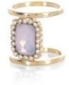 River Island Gold tone double row embellished ring