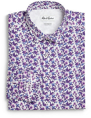 Robert Graham Tailored-Fit Floral-Print Dress Shirt