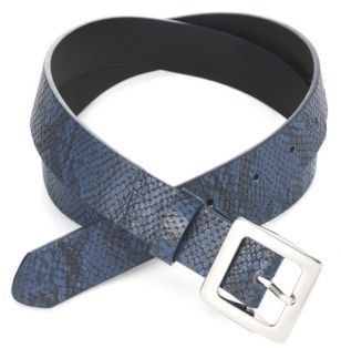 Marks and Spencer M&s Collection Faux Snakeskin Square Buckle Belt