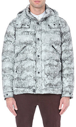 Moncler Snowstorm-print quilted coat