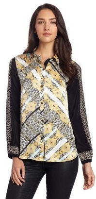 Twelfth St. By Cynthia Vincent by Cynthia Vincent Women's Fabric Blocking Blouse