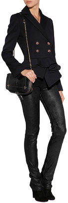 Roberto Cavalli Leather Pants in Black