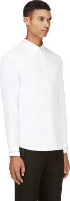 Givenchy White Zipper Trim Shirt