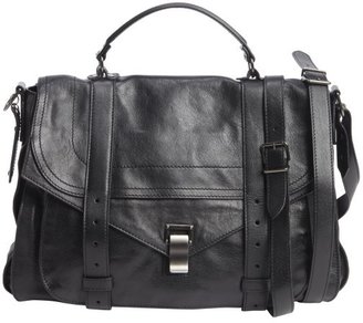 Proenza Schouler black leather 'X-Large PS1' messenger bag