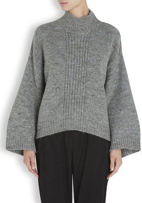 3.1 Phillip Lim Grey chunky knit alpaca blend jumper