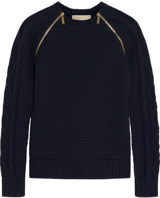 MICHAEL Michael Kors Cable-knit cotton-blend sweater