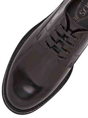 Tod's Brushed Leather Derby Lace-Up Shoes