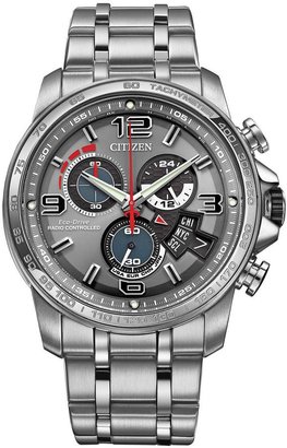 Citizen Eco-Drive Chrono Time A.T. Radio-Controlled World Time Bracelet Mens Watch
