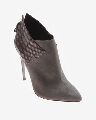 Sergio Rossi Suede/python Combo Bootie