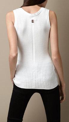 Burberry Ribbed Cotton Knitted Vest