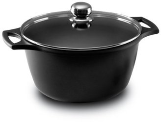 Camilla And Marc Castey Fundix  24 cm - 5 Litre Nonstick Cast Aluminium Induction Deep Casserole with Tempered Glass Lid