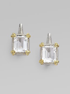 Judith Ripka Emerald Cut Earrings