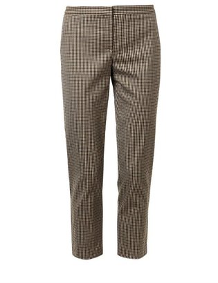 Theory Item checked wool-blend cropped trousers