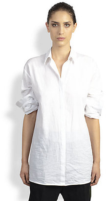 Haider Ackermann Asymmetrical Button-Front Shirt