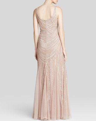 Adrianna Papell Gown - Scoop Neck Embellished