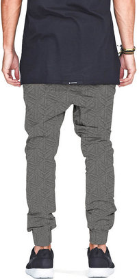 Zanerobe The Dropshot Quilted Joggers in Charcoal
