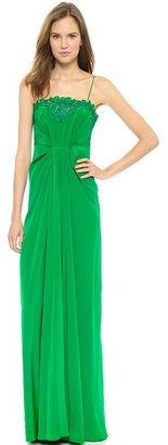 Thakoon Lace Front Camisole Gown