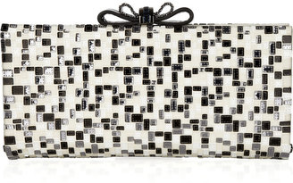 Christian Louboutin Cleo sequined satin clutch