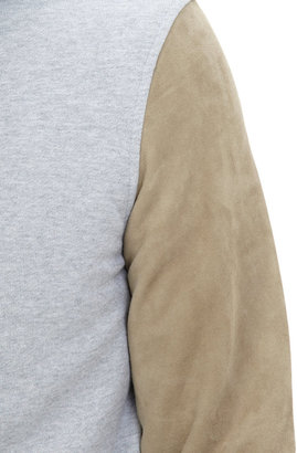 Michael Kors Contrast Sleeve Zip-up Hoody