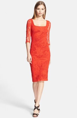 Jean Paul Gaultier Tattoo Lace Fitted Dress (Nordstrom Exclusive)