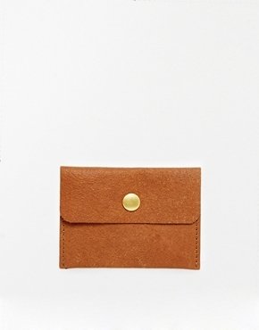 ASOS Leather Envelope Cardholder - tan