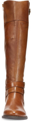 INC International Concepts Fahnee Leather Wide Calf Riding Boots