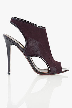 7 For All Mankind Marsha Cut Out Heel In Burgundy