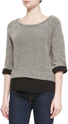 Soft Joie Gregorie Patterned/Solid Combo Sweater