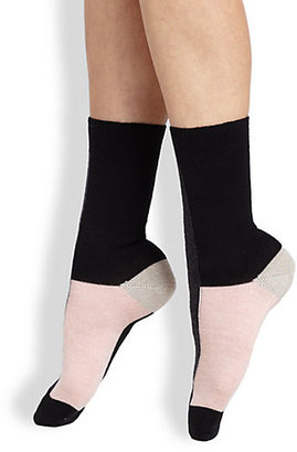 Maria La Rosa Colorblock Mid-Calf Socks