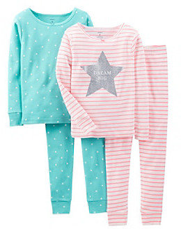 Carter's Girls' 4-10 Striped Star Pajama Set