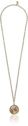 Low Luv x Erin Wasson by Erin Wasson Crescent Button Yellow Gold Plated Locket Necklace, 18"