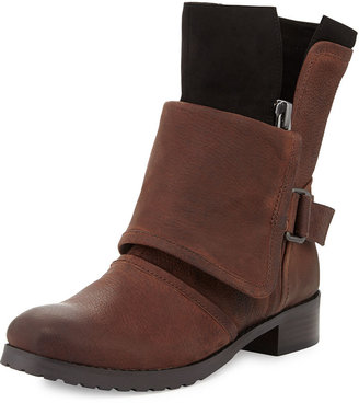 Luxury Rebel Lucy Suede and Leather Boot, Toast/Black