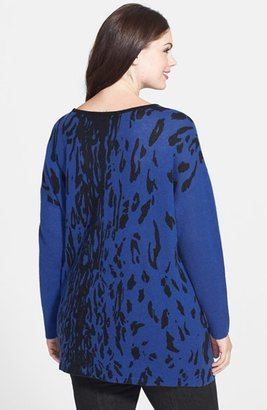 Sejour Print Wool & Cashmere Sweater (Plus Size)